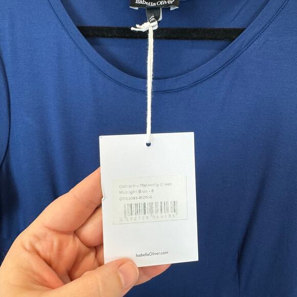 Isabella Oliver Maternity Midnight Blue Catherine Dress Size 12/14 - Picture 5 of 11